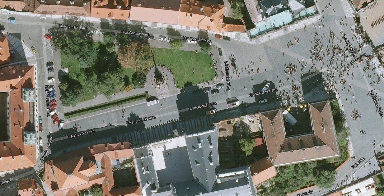 Mapa - shora - Hradčanské náměstí 1