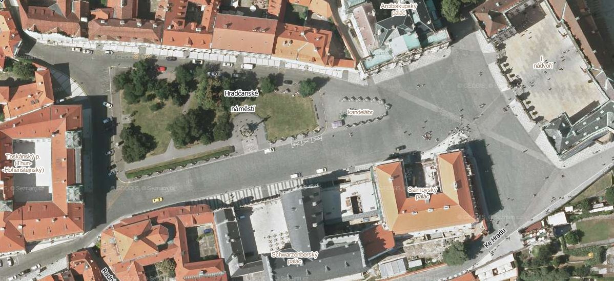 Mapa - shora - Hradčanské náměstí 2