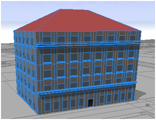 Základní model budovy 2 se střechou